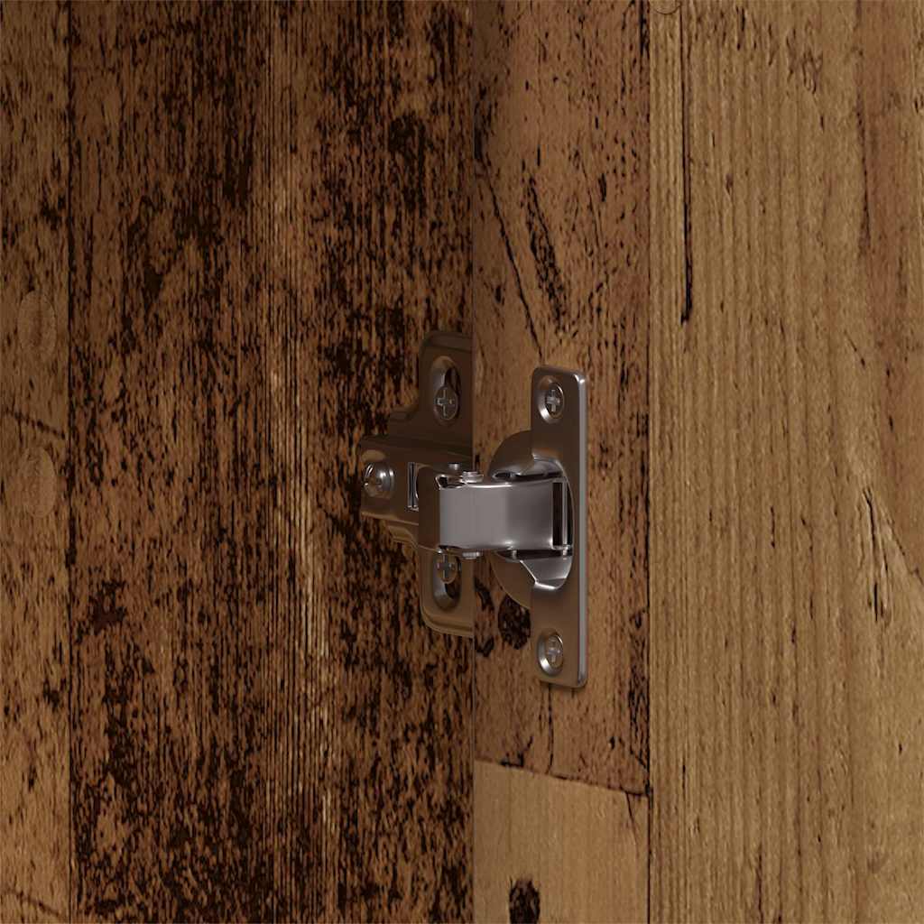 Badezimmermöbel-Set mit Regal mit Tür 4 pcs Braun Holzwerkstoff