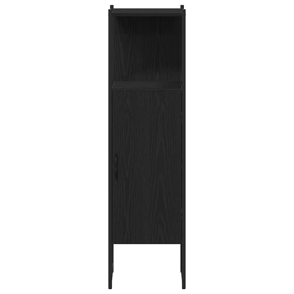 Badezimmermöbel Set mit Regal 4 pcs Schwarz 33 x 33 x 185.5 cm