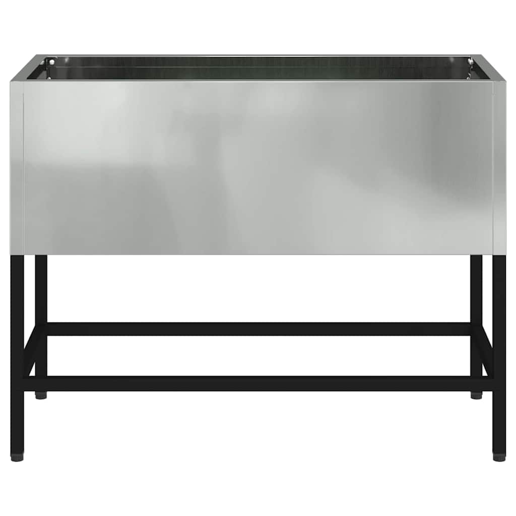 Hochbeet Gartenpflanzer Silber 60 x 26 x 45 cm Verzinkter Stahl