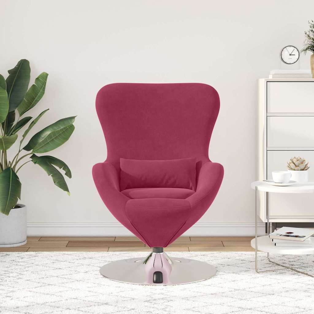Eiersessel Weinrot 63 x 73 x 90 cm Samt