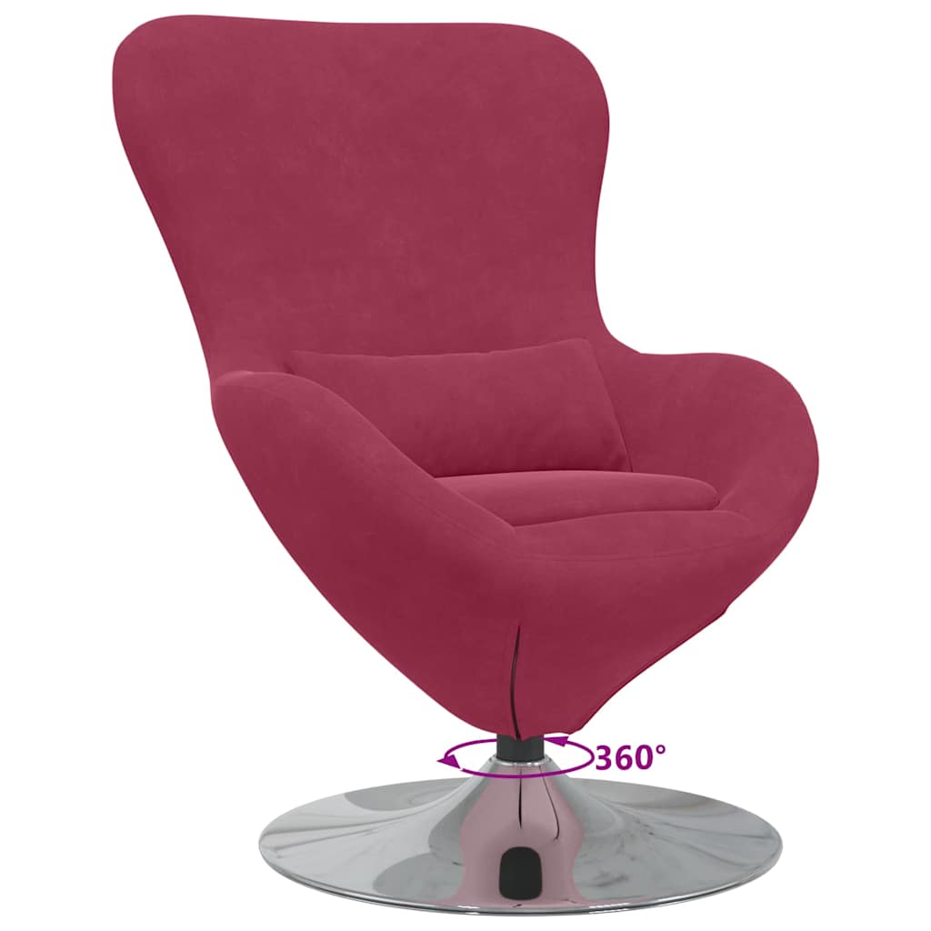 Eiersessel Weinrot 63 x 73 x 90 cm Samt