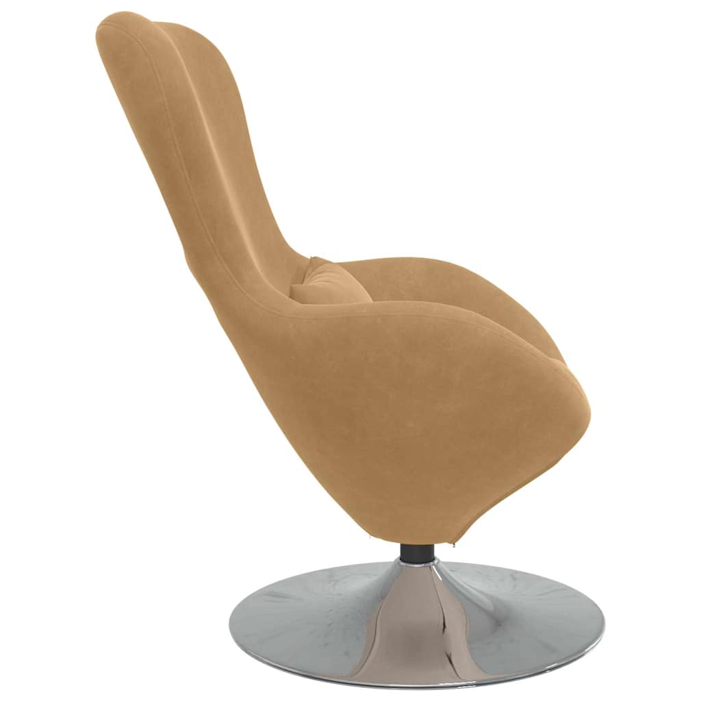 Eiersessel Hellbraun 63 x 73 x 90 cm Samt