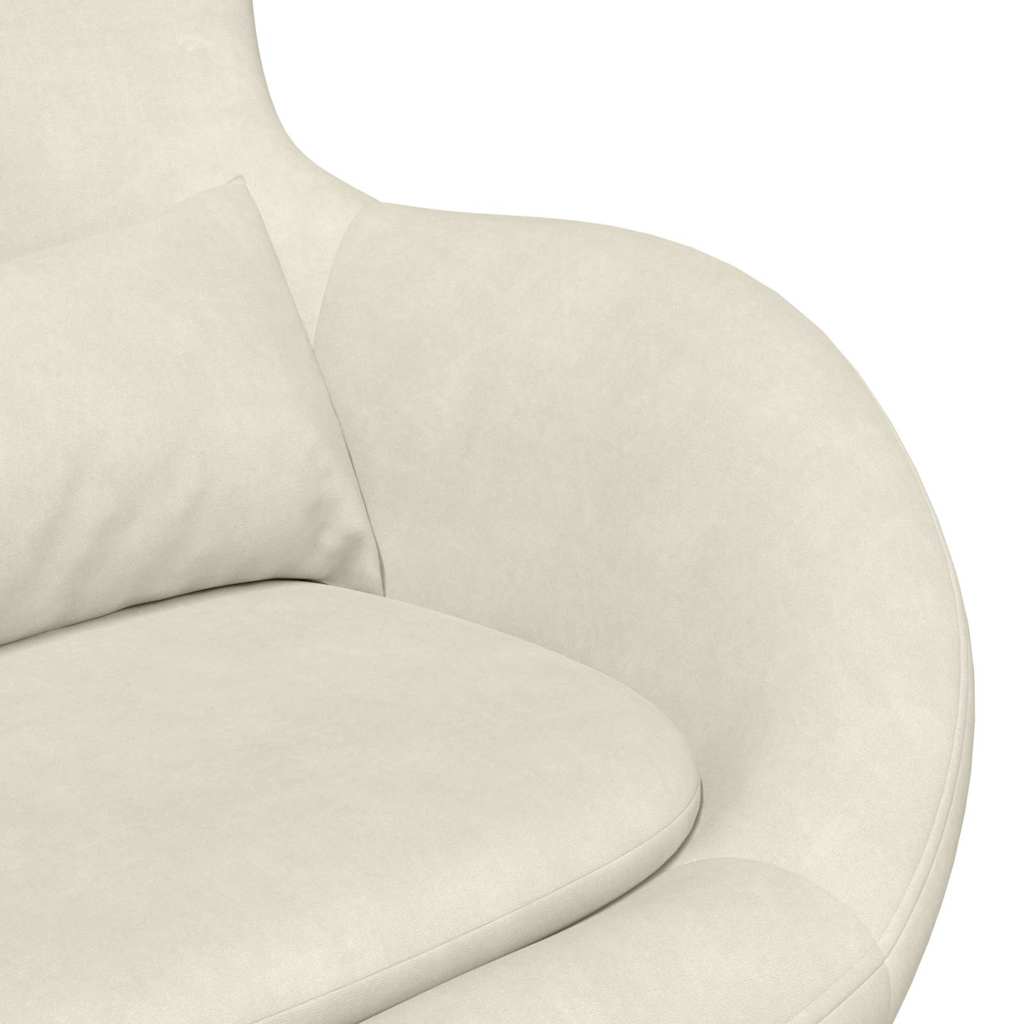 Eiersessel Creme 63 x 73 x 90 cm Samt