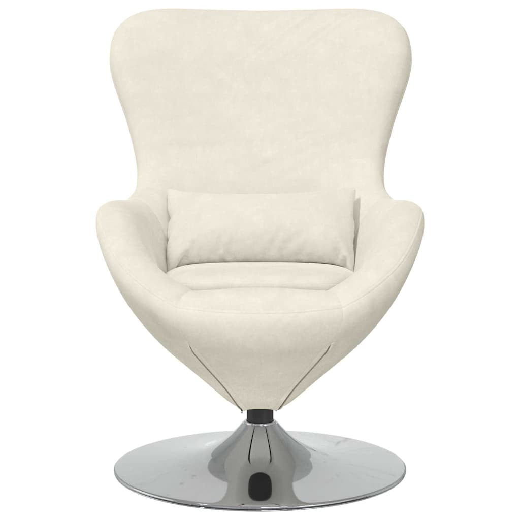 Eiersessel Creme 63 x 73 x 90 cm Samt