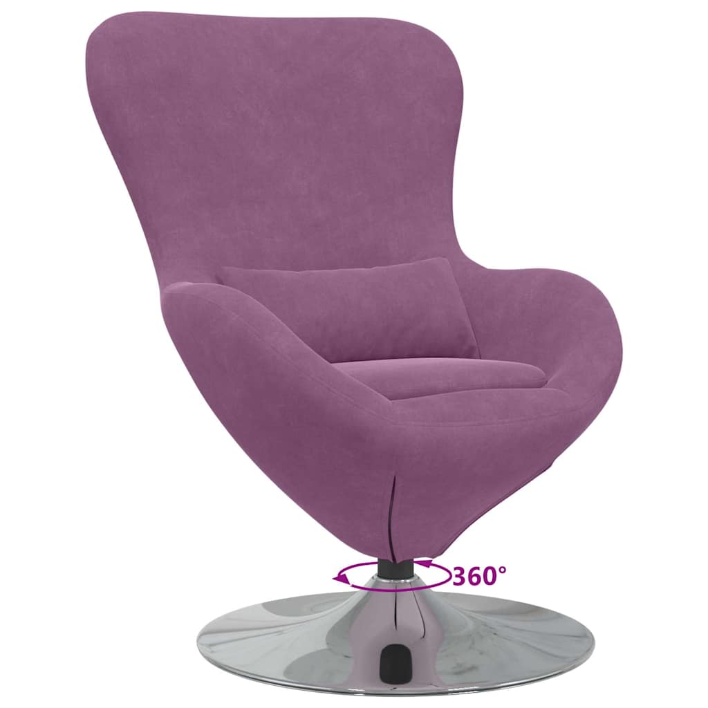 Eiersessel Lila 63 x 73 x 90 cm Samt
