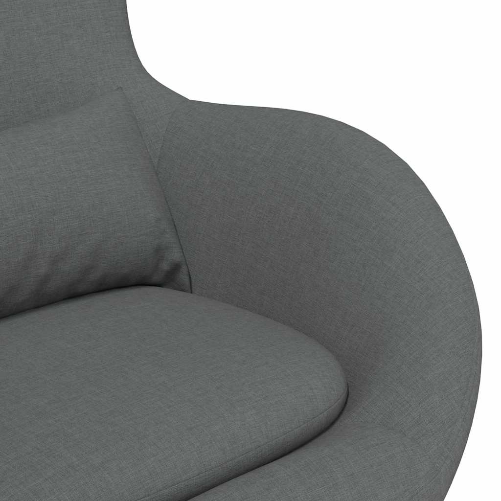 Eiersessel Dunkelgrau 63 x 73 x 90 cm Stoff