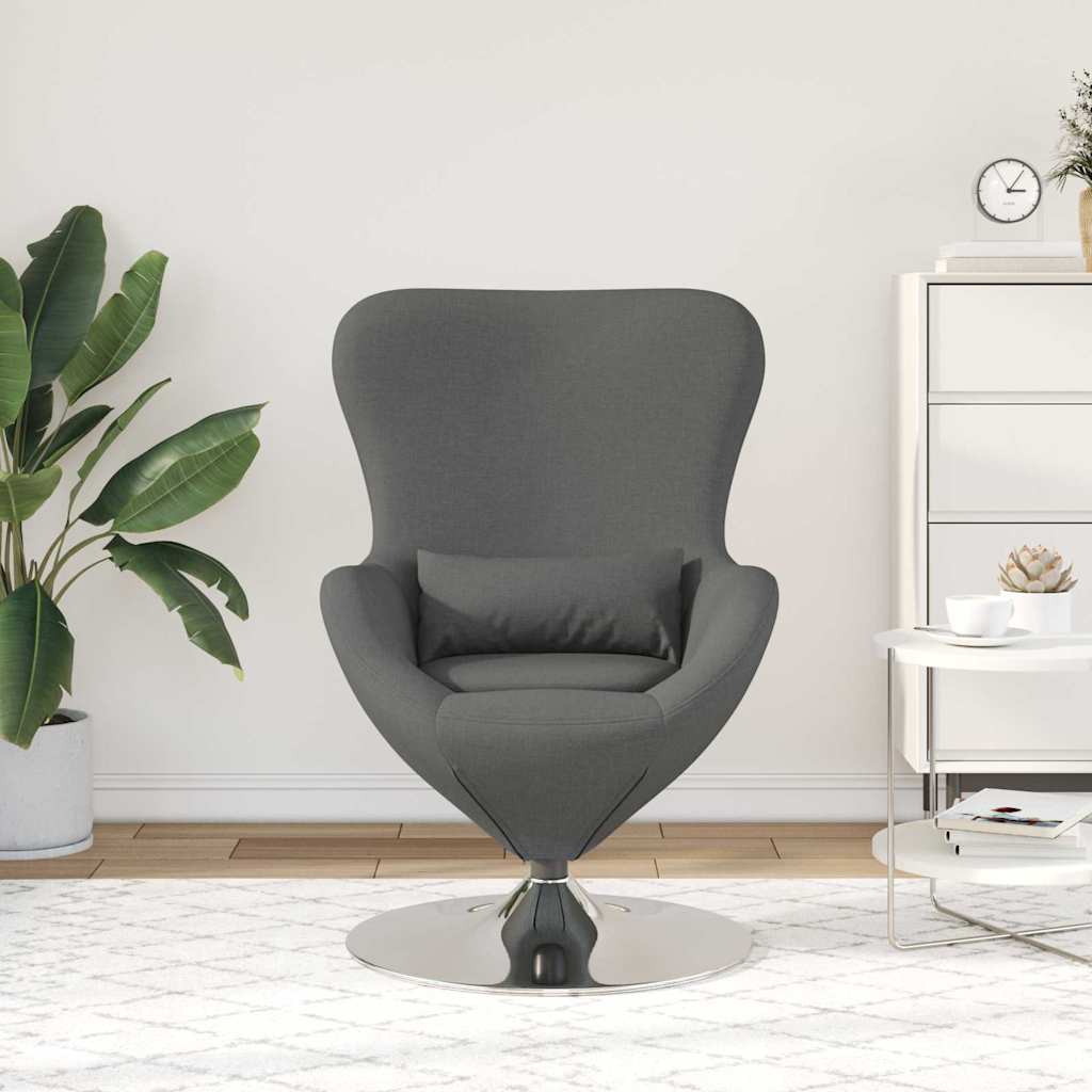 Eiersessel Dunkelgrau 63 x 73 x 90 cm Stoff