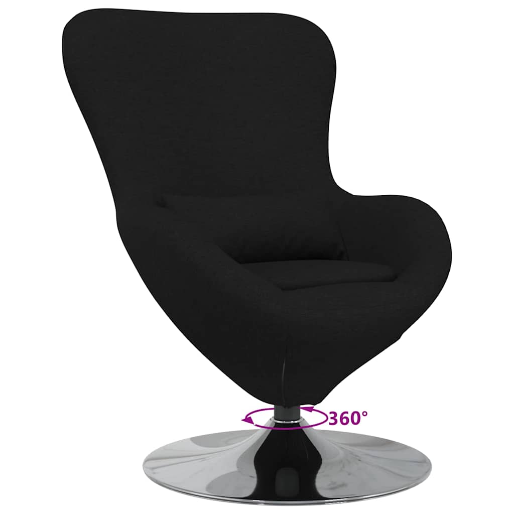 Eiersessel Schwarz 63 x 73 x 90 cm Stoff