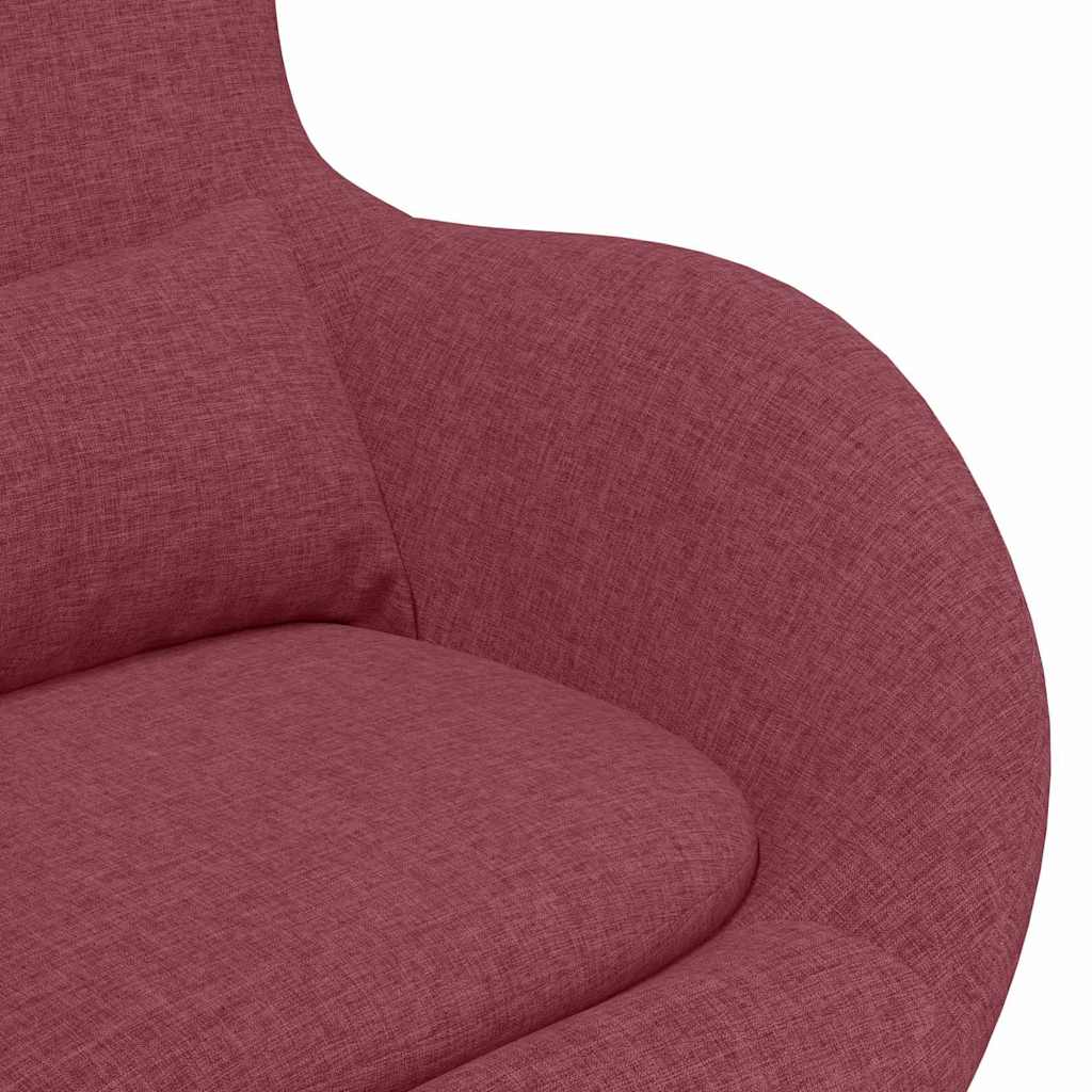 Eiersessel Weinrot 63 x 73 x 90 cm Stoff