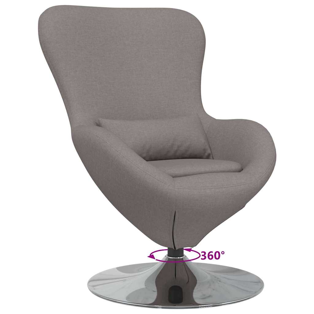 Eiersessel Taupe 63 x 73 x 90 cm Stoff