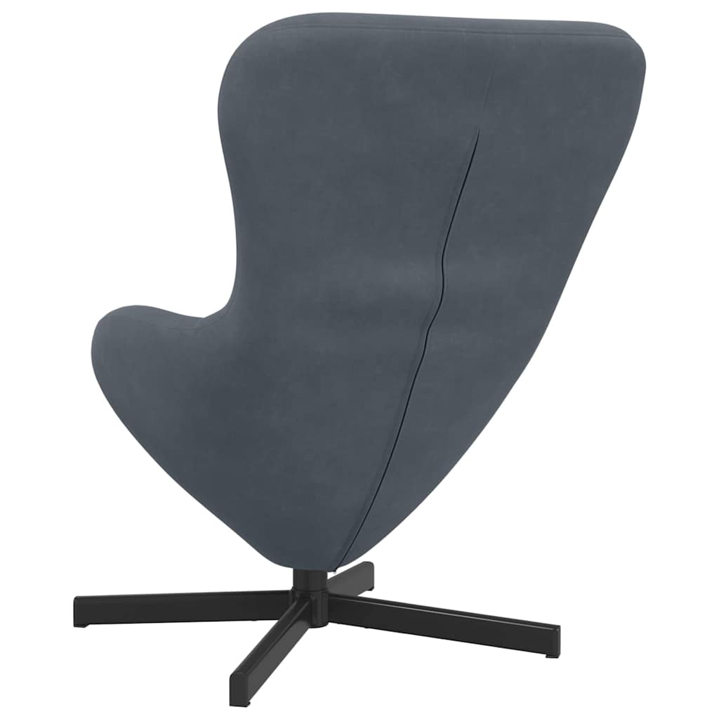 Eiersessel Dunkelgrau 63 x 73 x 90 cm Samt