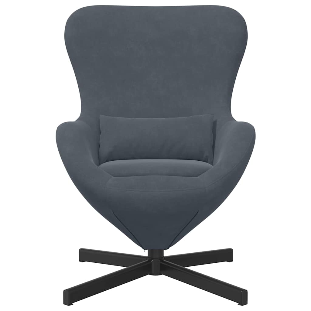 Eiersessel Dunkelgrau 63 x 73 x 90 cm Samt