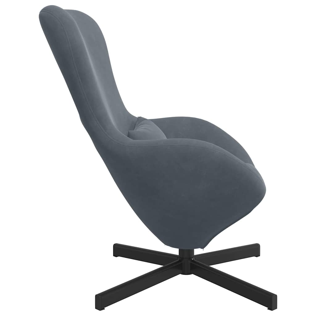Eiersessel Dunkelgrau 63 x 73 x 90 cm Samt