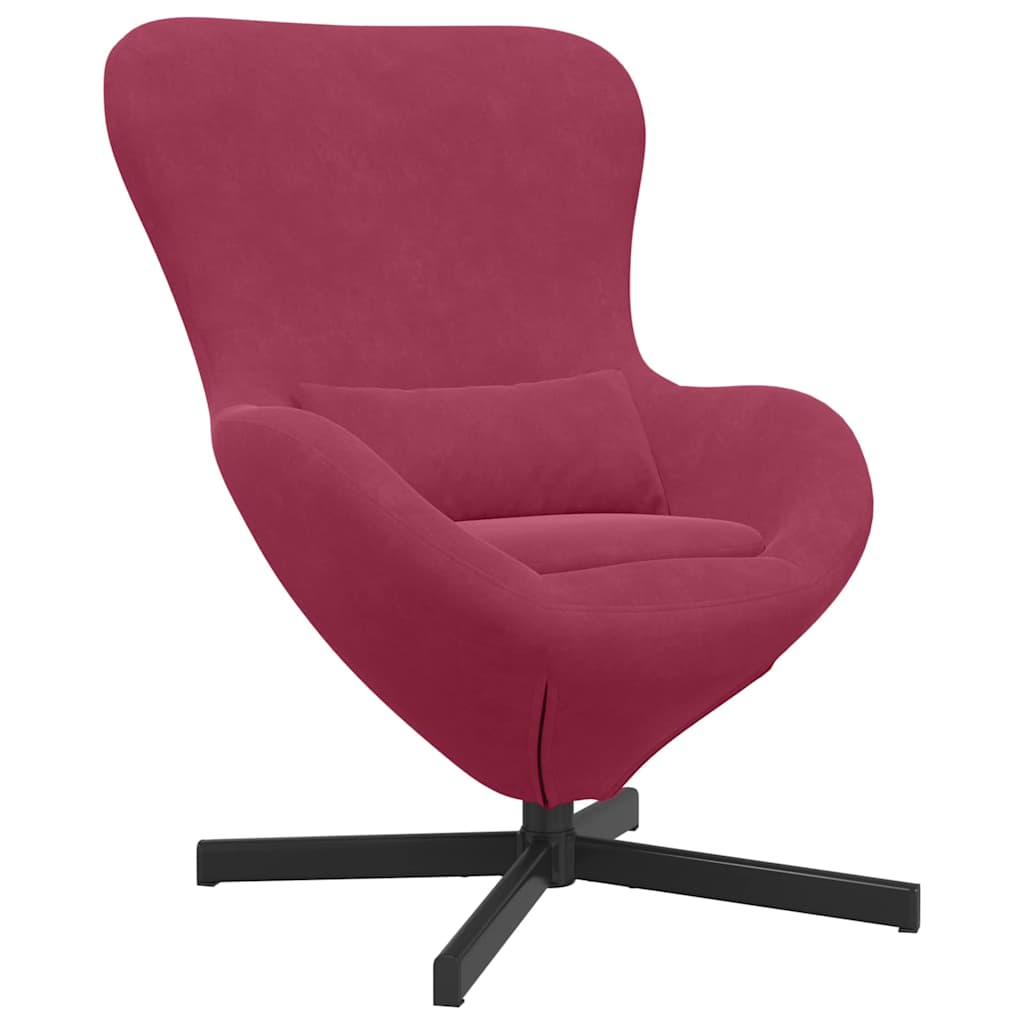 Eiersessel Weinrot 63 x 73 x 90 cm Samt