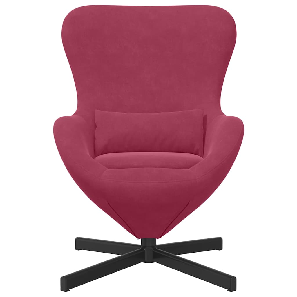 Eiersessel Weinrot 63 x 73 x 90 cm Samt