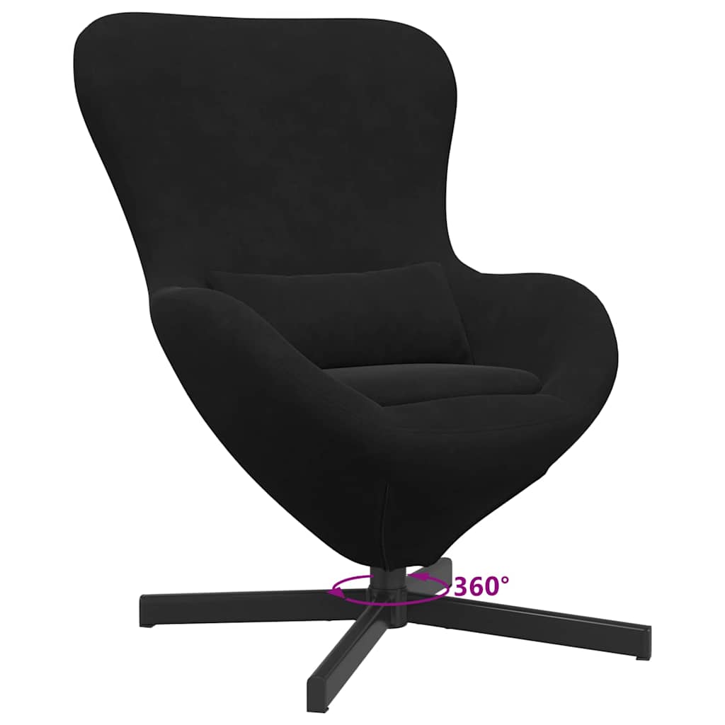 Eiersessel Schwarz 63 x 73 x 90 cm Samt