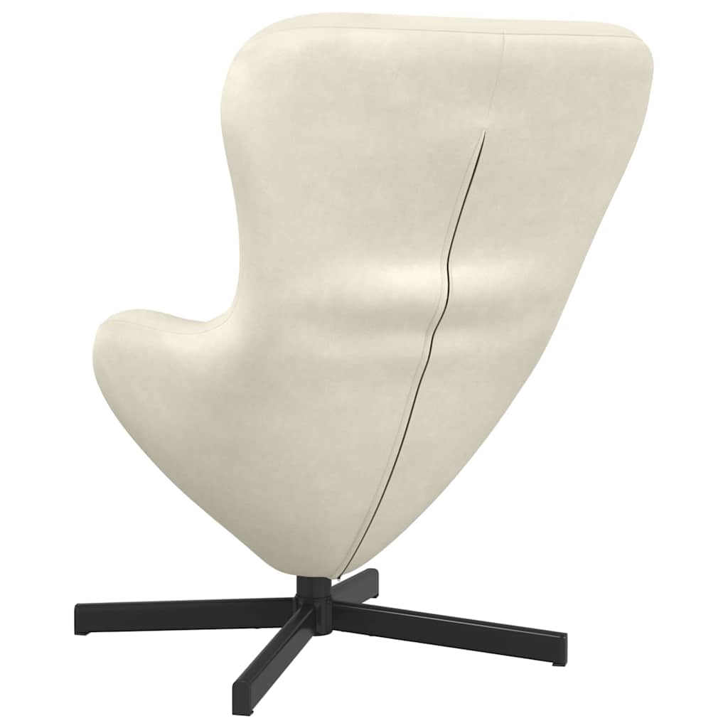 Eiersessel Creme 63 x 73 x 90 cm Samt