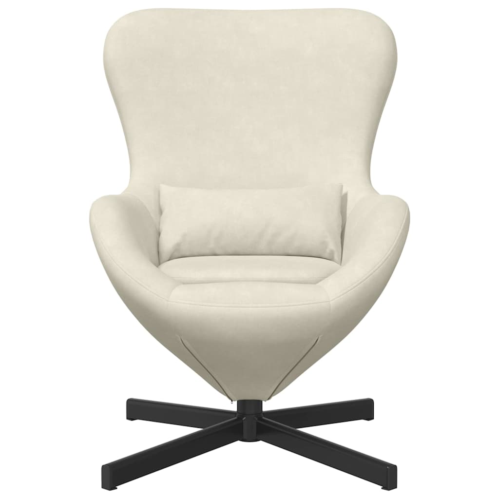 Eiersessel Creme 63 x 73 x 90 cm Samt