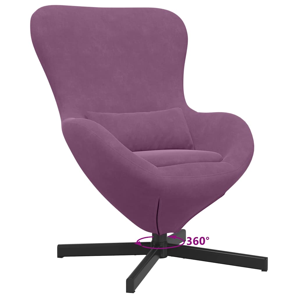 Eiersessel Lila 63 x 73 x 90 cm Samt
