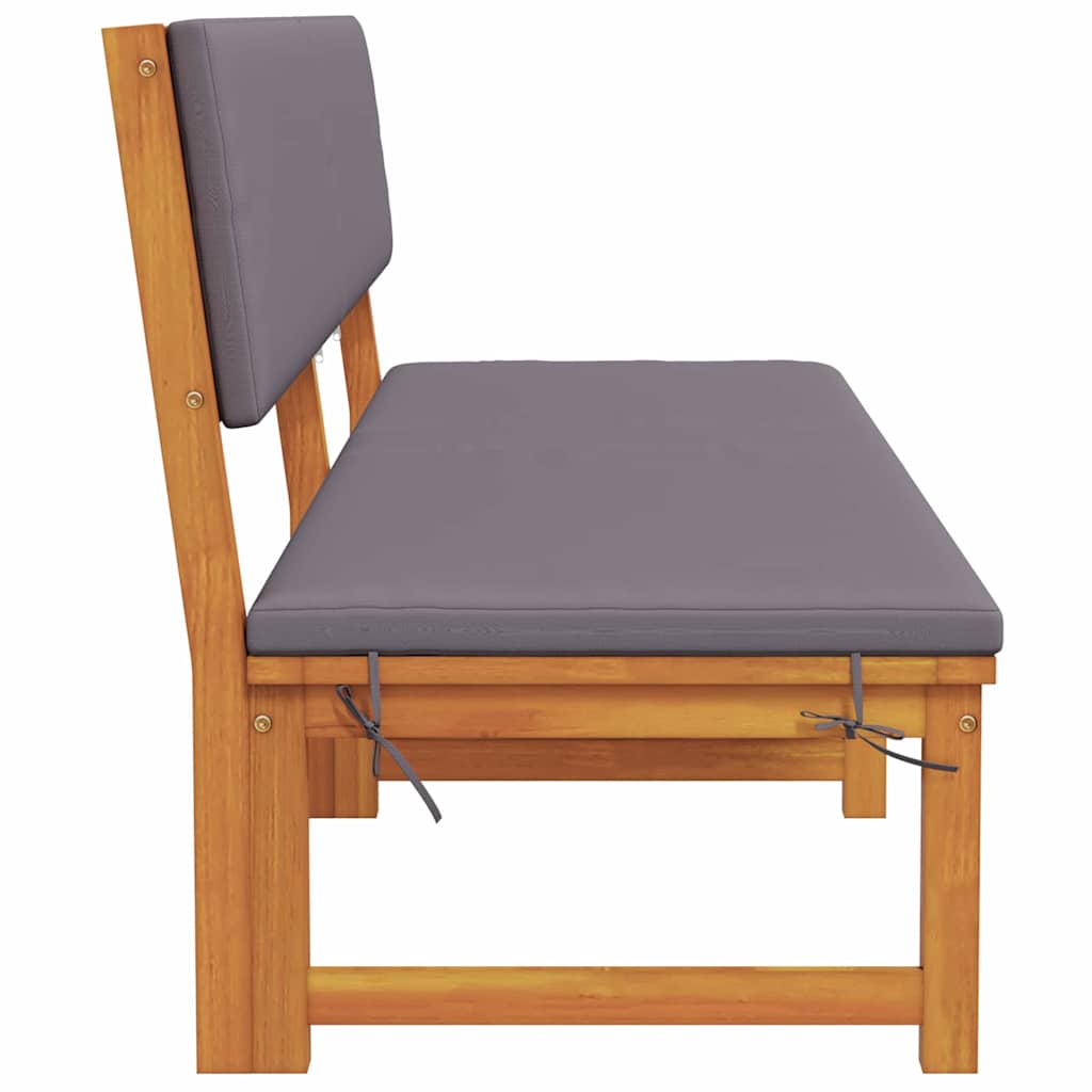 Sonnenliege 1-Person Braun 200 x 57 x 75cm Massivholz Akazie