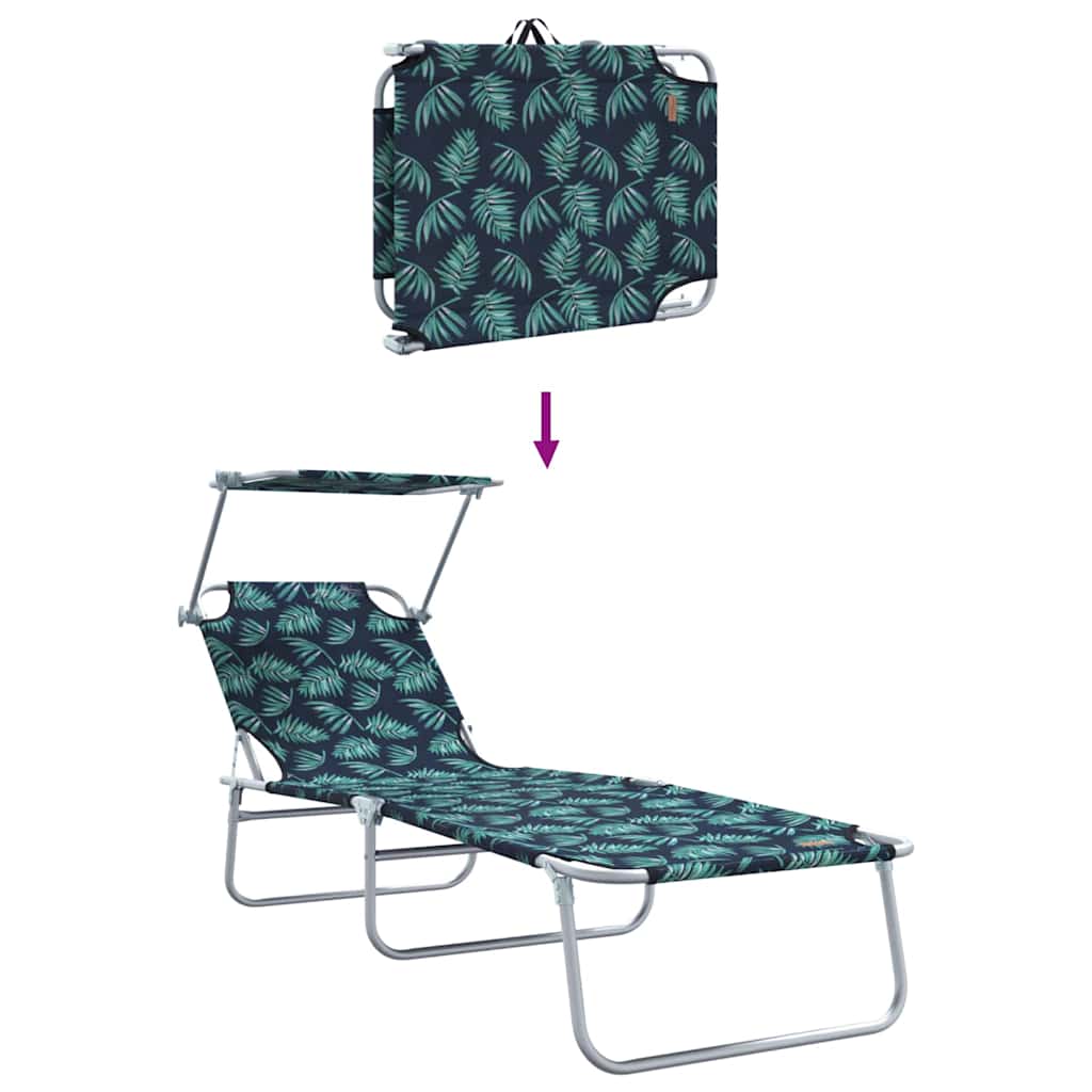 Sonnenliege 2-Person 2 pcs Grün 58 x 188 x 77cm Stoff