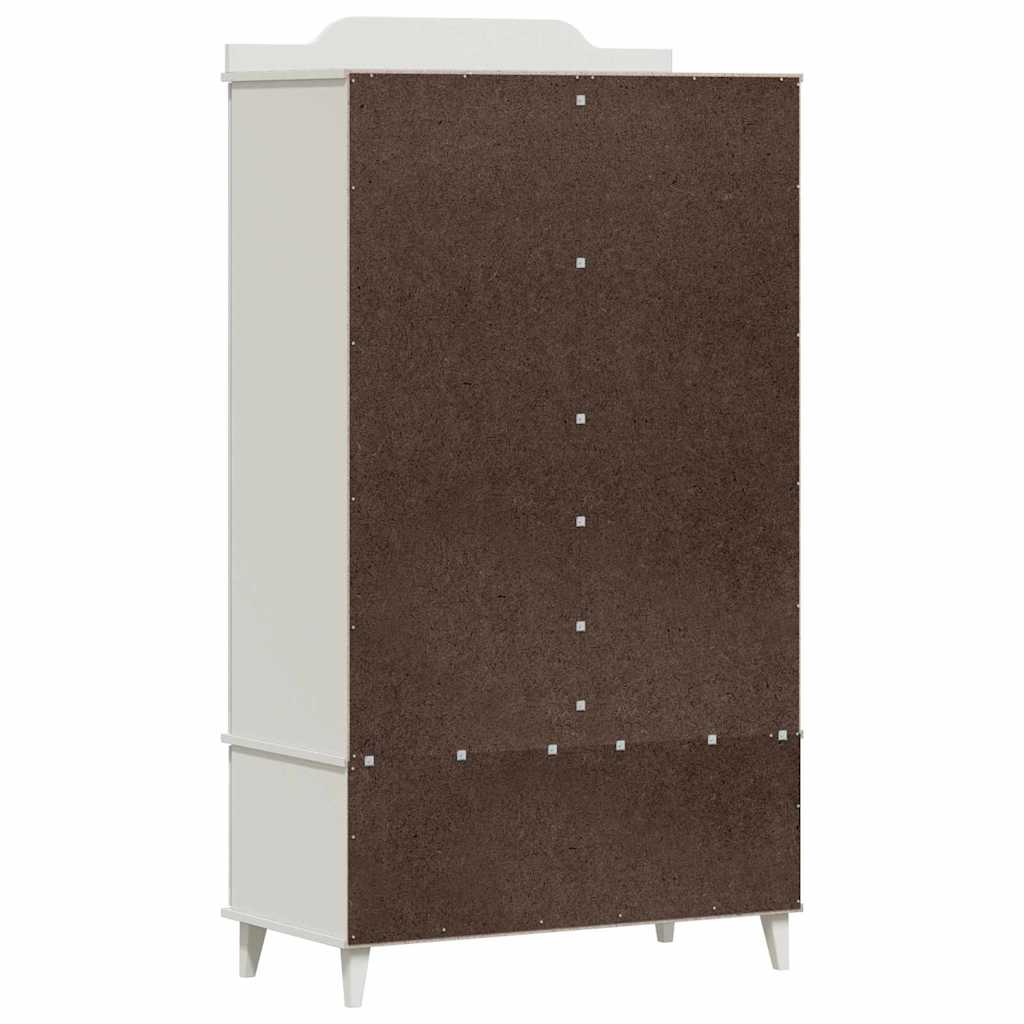 Kreidetafel Kleiderschrank mit Schubladen Weiß Holzwerkstoff