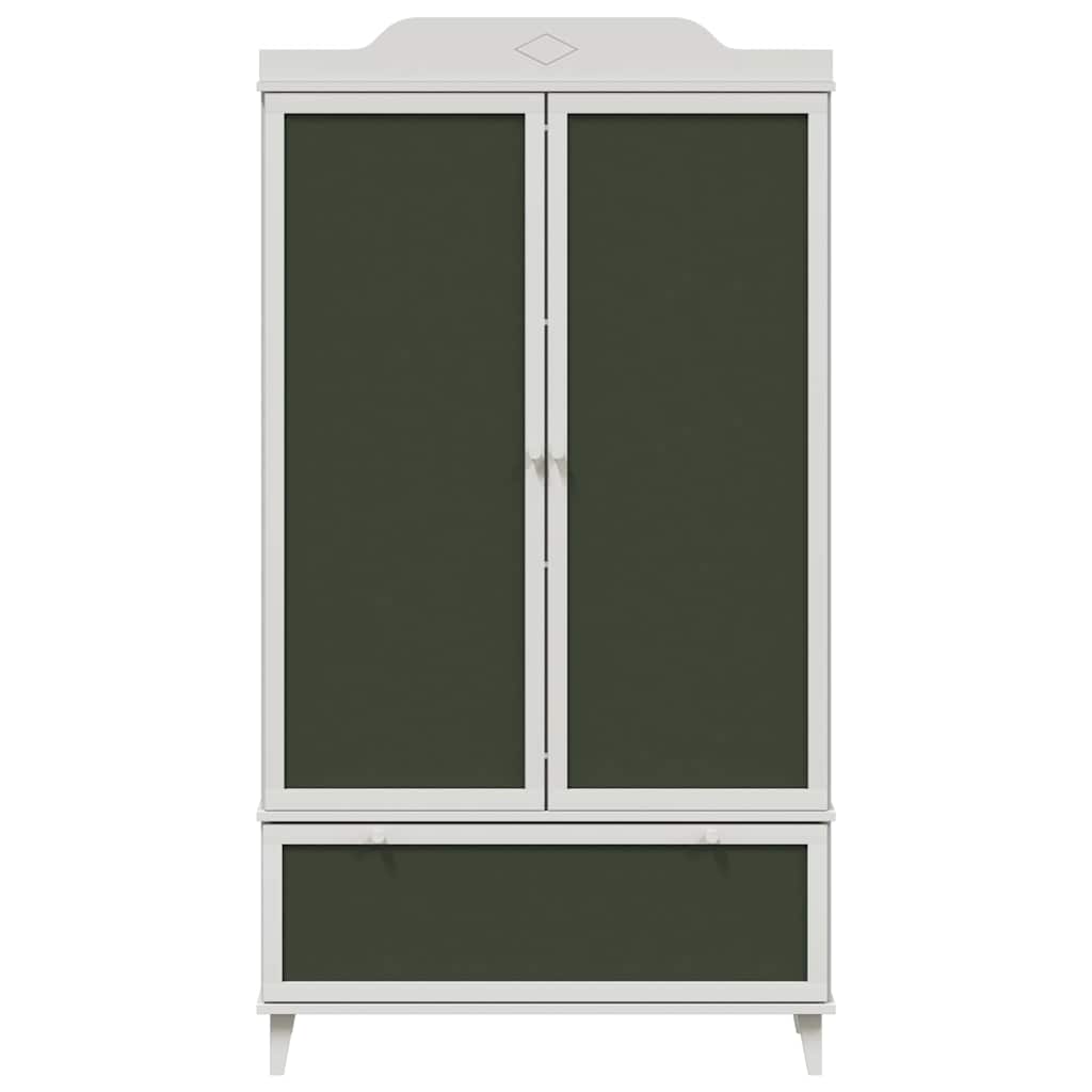 Kreidetafel Kleiderschrank mit Schubladen Weiß Holzwerkstoff