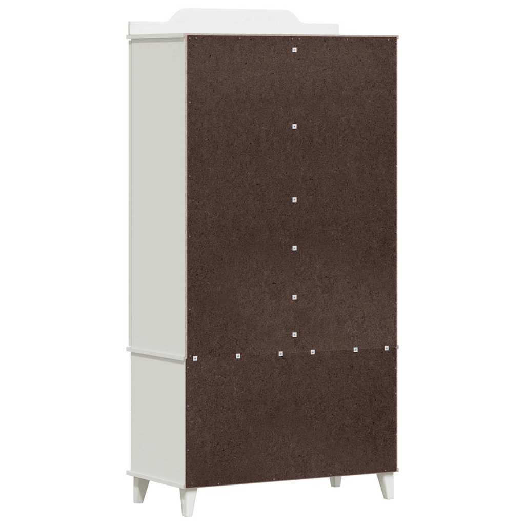 Kreidetafel Kleiderschrank mit Schubladen Weiß Holzwerkstoff