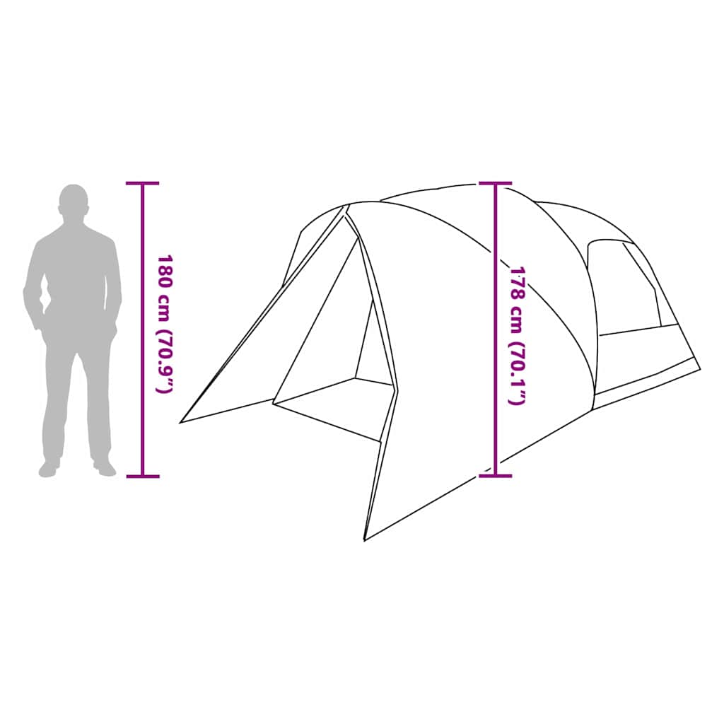 Dome Zelt für 4 Personen mit Dach Blau 455 x 252 x 178 cm