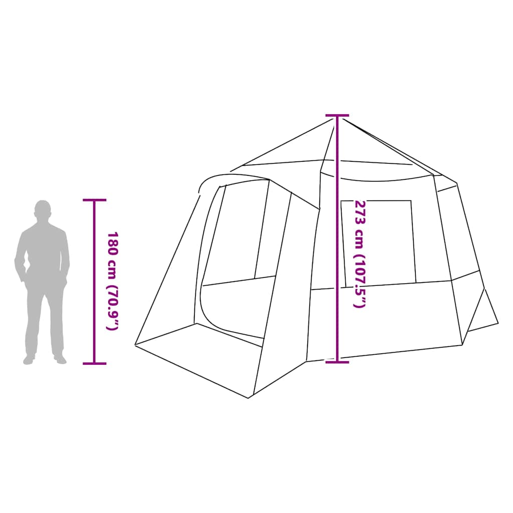 Kabine Zelt 12-Personen 10 Personen Blau und Grau