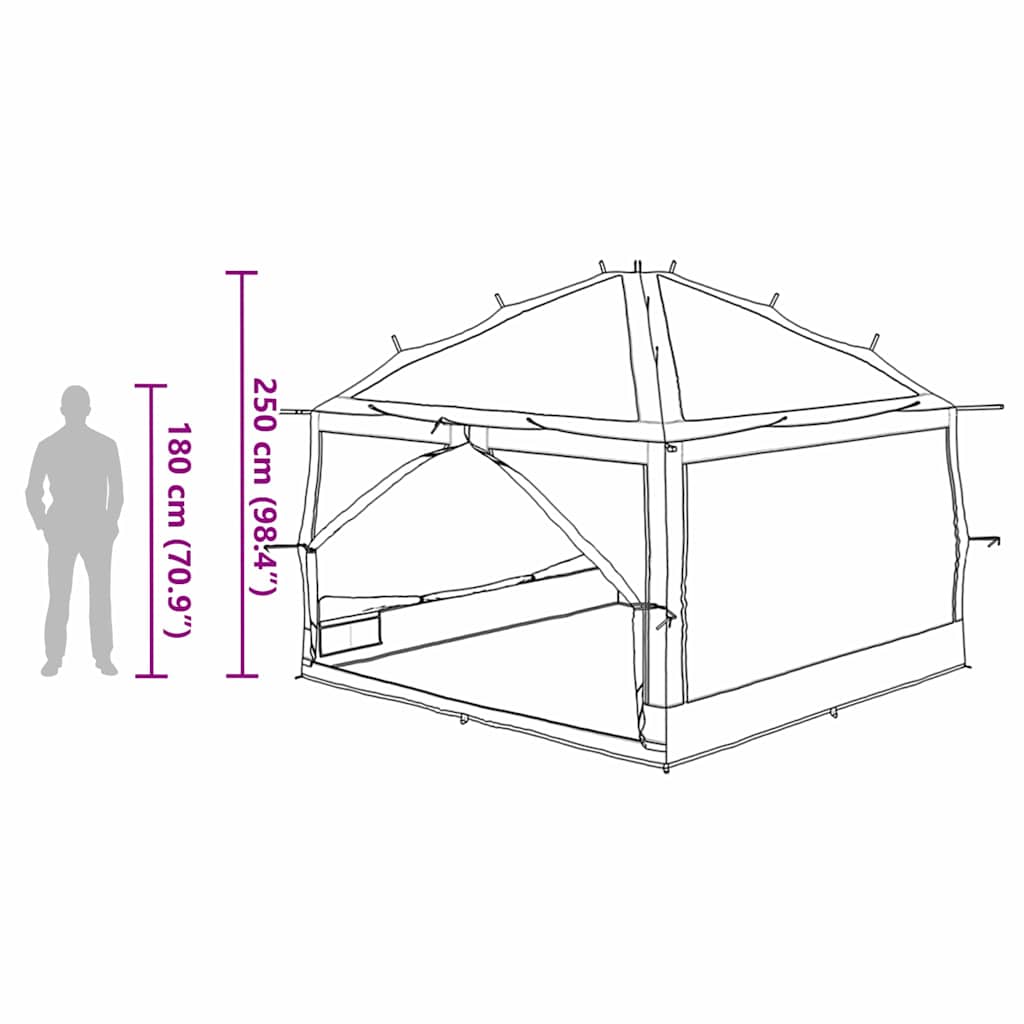Innertelt 7-Personen 7 Personen Grau und Orange