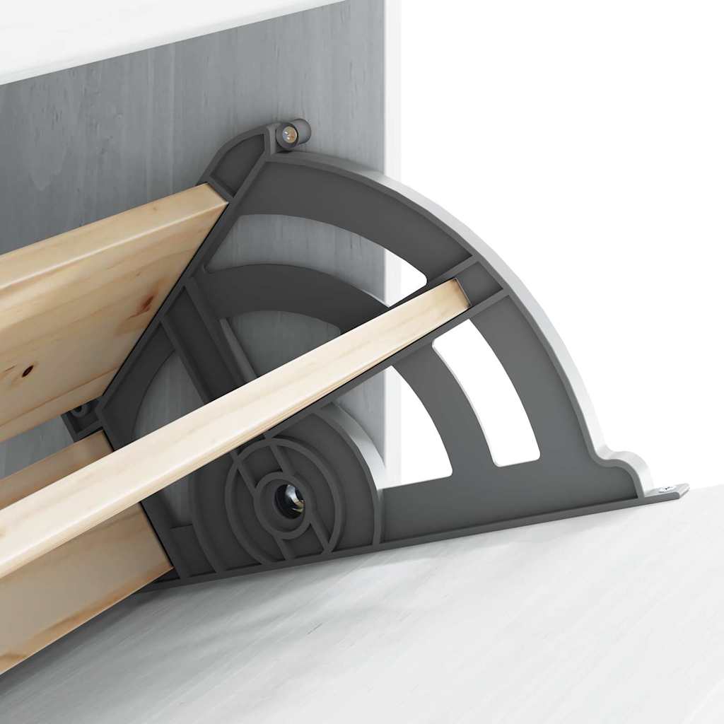 Schuhschrank ASKIM Weiß 85 x 35 x 108 cm Massivholz Kiefer