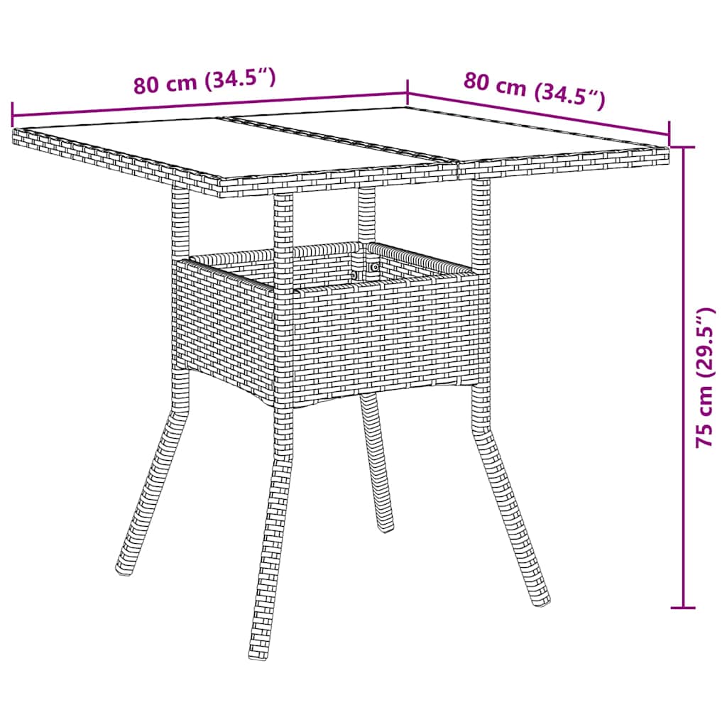 Garten Essgruppe 5 stk. Grau Poly-Rattan