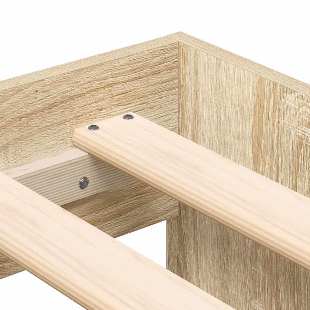 Bett mit Stauraum Sonoma-Eiche 100 x 200 cm Holzwerkstoff