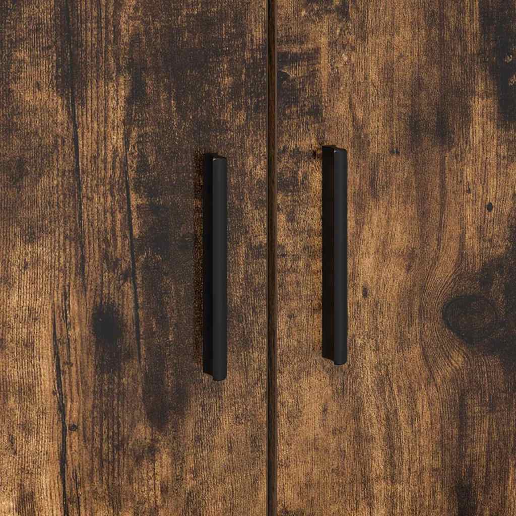 Bett mit Stauraum Räuchereiche 100 x 200 cm Holzwerkstoff