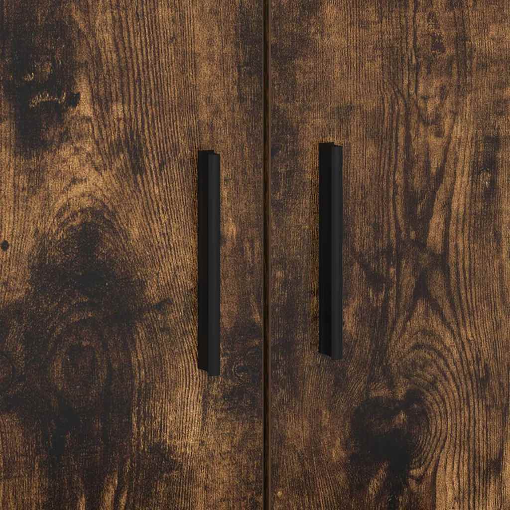 Bett mit Stauraum Räuchereiche 80 x 200 cm Holzwerkstoff