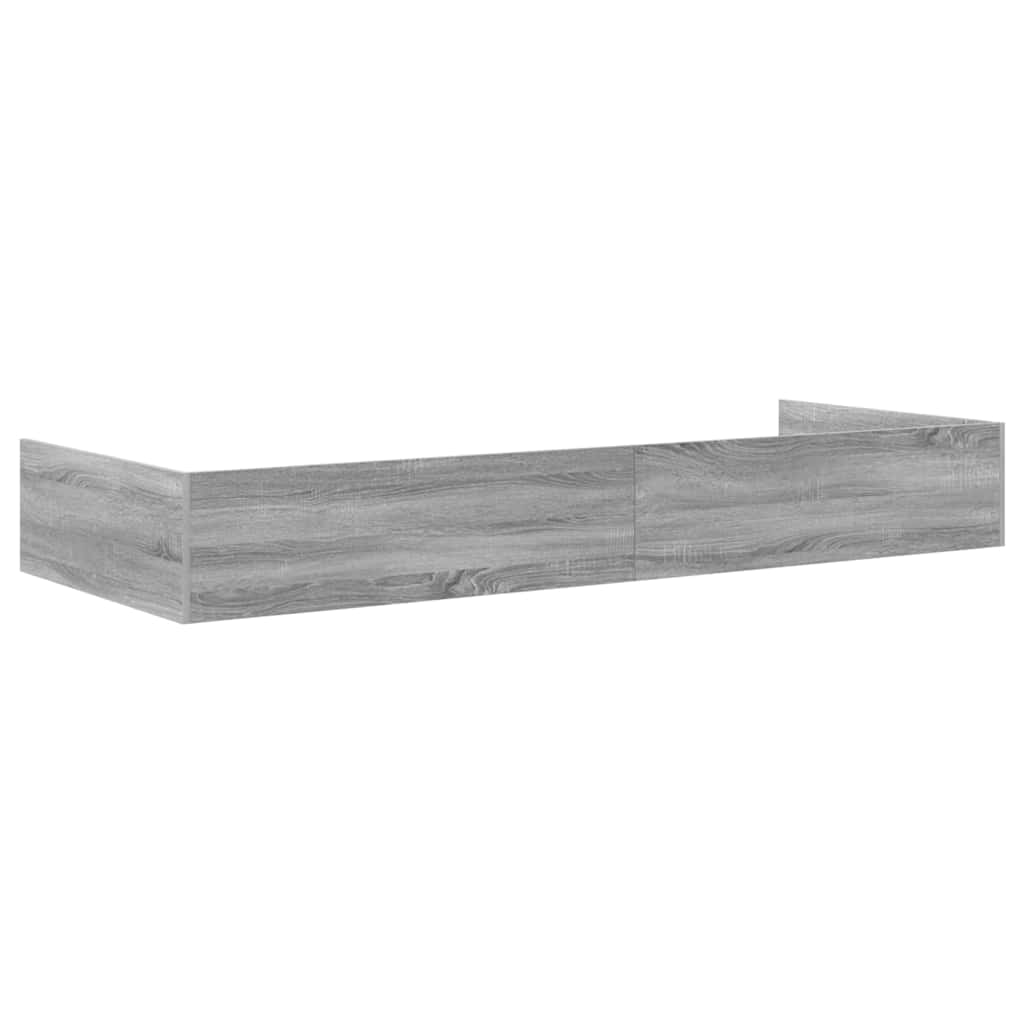 Bett mit Stauraum Graues Sonoma 100 x 200 cm Holzwerkstoff