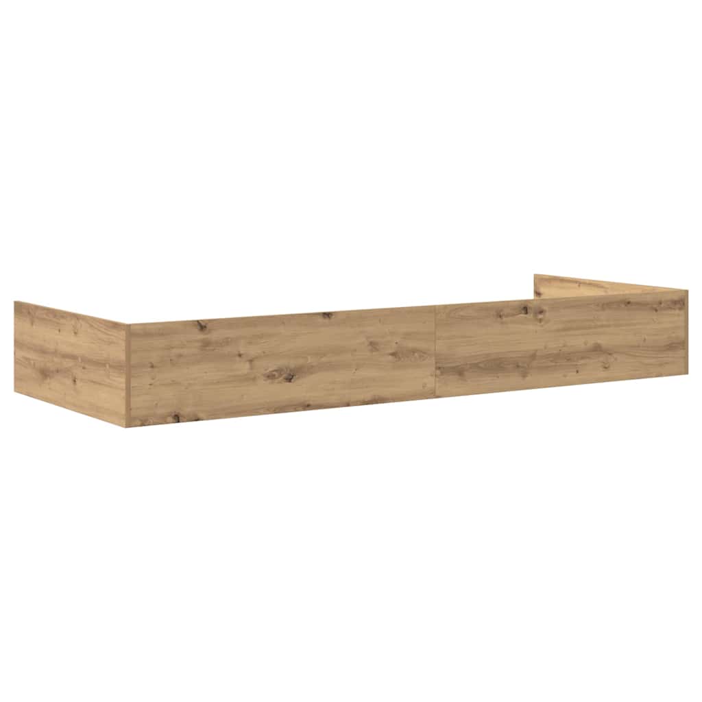 Bett mit Stauraum Artisan-Eiche 80 x 200 cm Holzwerkstoff