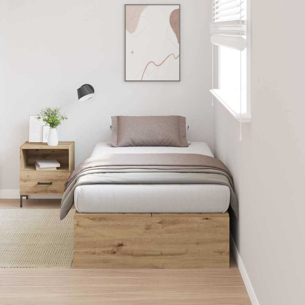 Bettgestell Artisan-Eiche 100 x 200 cm Holzwerkstoff