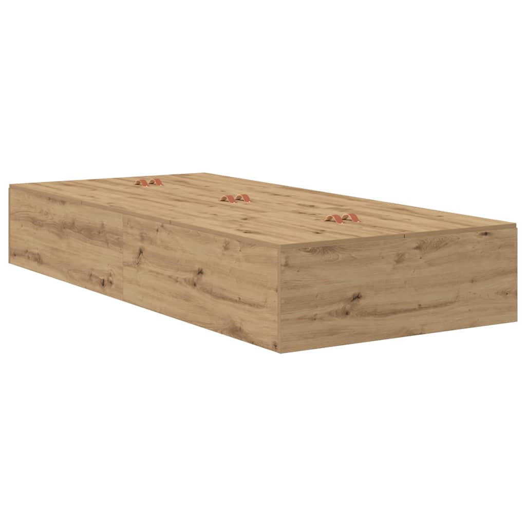 Bettgestell Artisan-Eiche 100 x 200 cm Holzwerkstoff