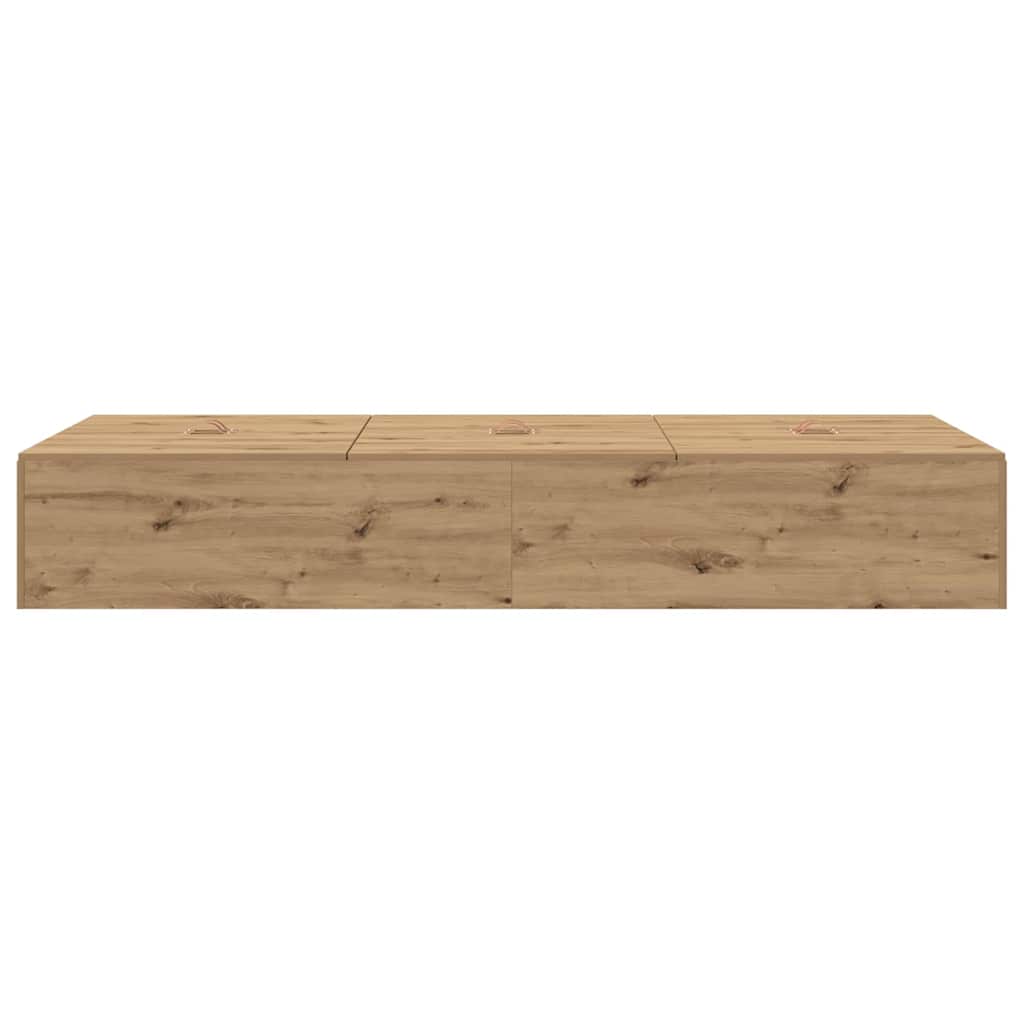 Bettgestell Artisan-Eiche 100 x 200 cm Holzwerkstoff