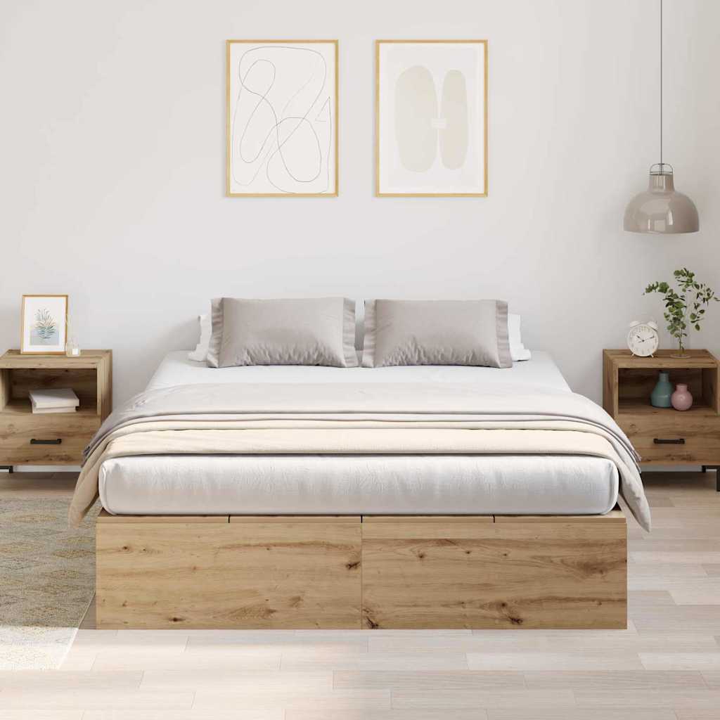 Bettgestell Artisan-Eiche 150 x 200 cm Holzwerkstoff