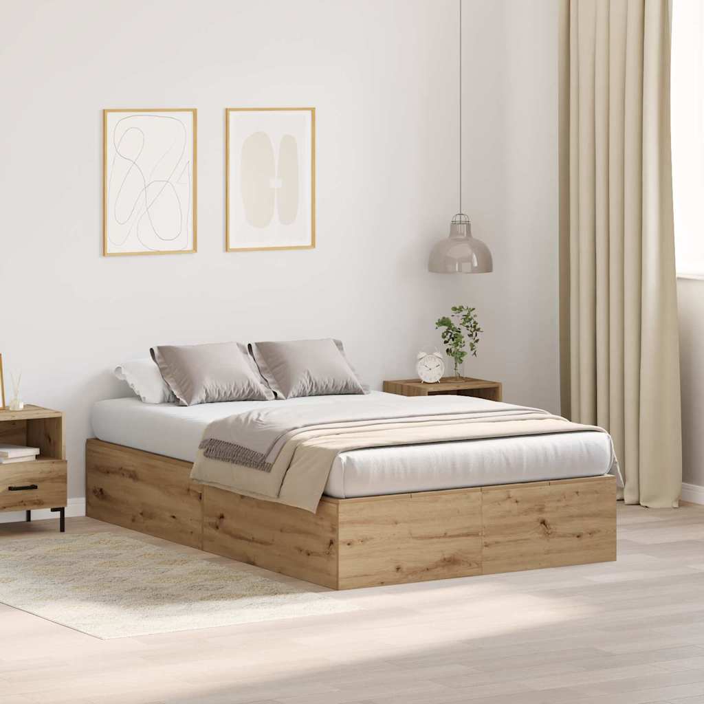 Bettgestell Artisan-Eiche 120 x 190 cm Holzwerkstoff