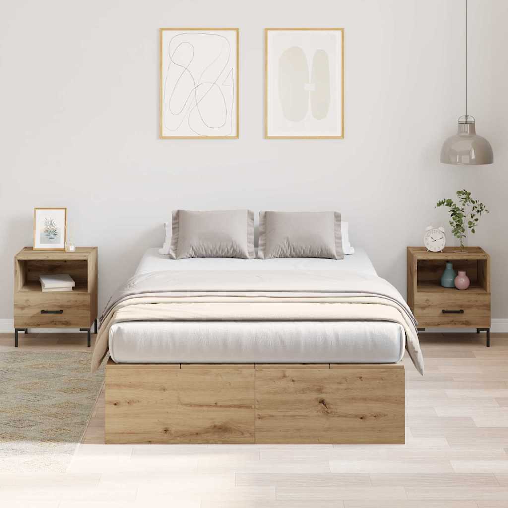 Bettgestell Artisan-Eiche 120 x 190 cm Holzwerkstoff