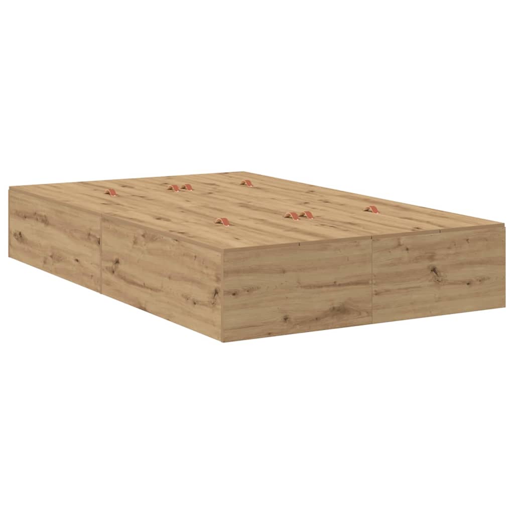 Bettgestell Artisan-Eiche 120 x 190 cm Holzwerkstoff