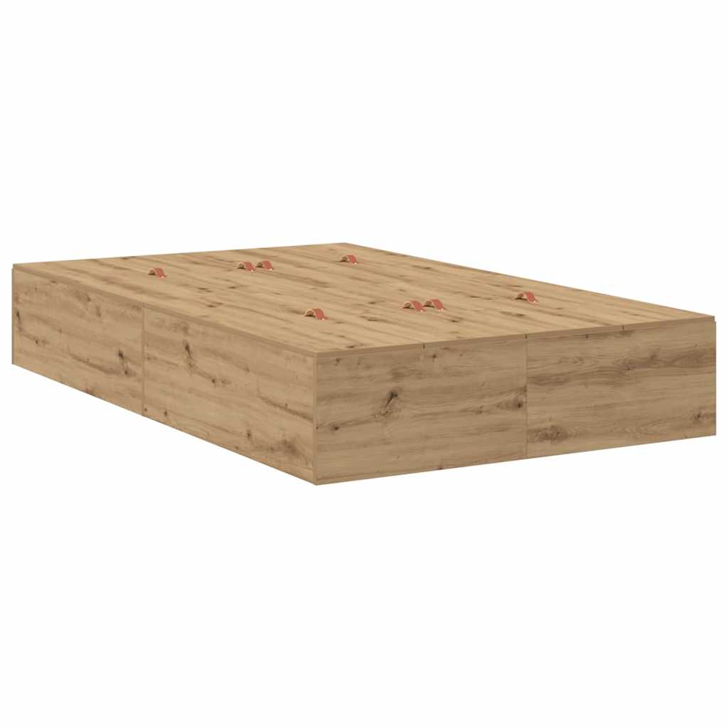 Bettgestell Artisan-Eiche 120 x 190 cm Holzwerkstoff