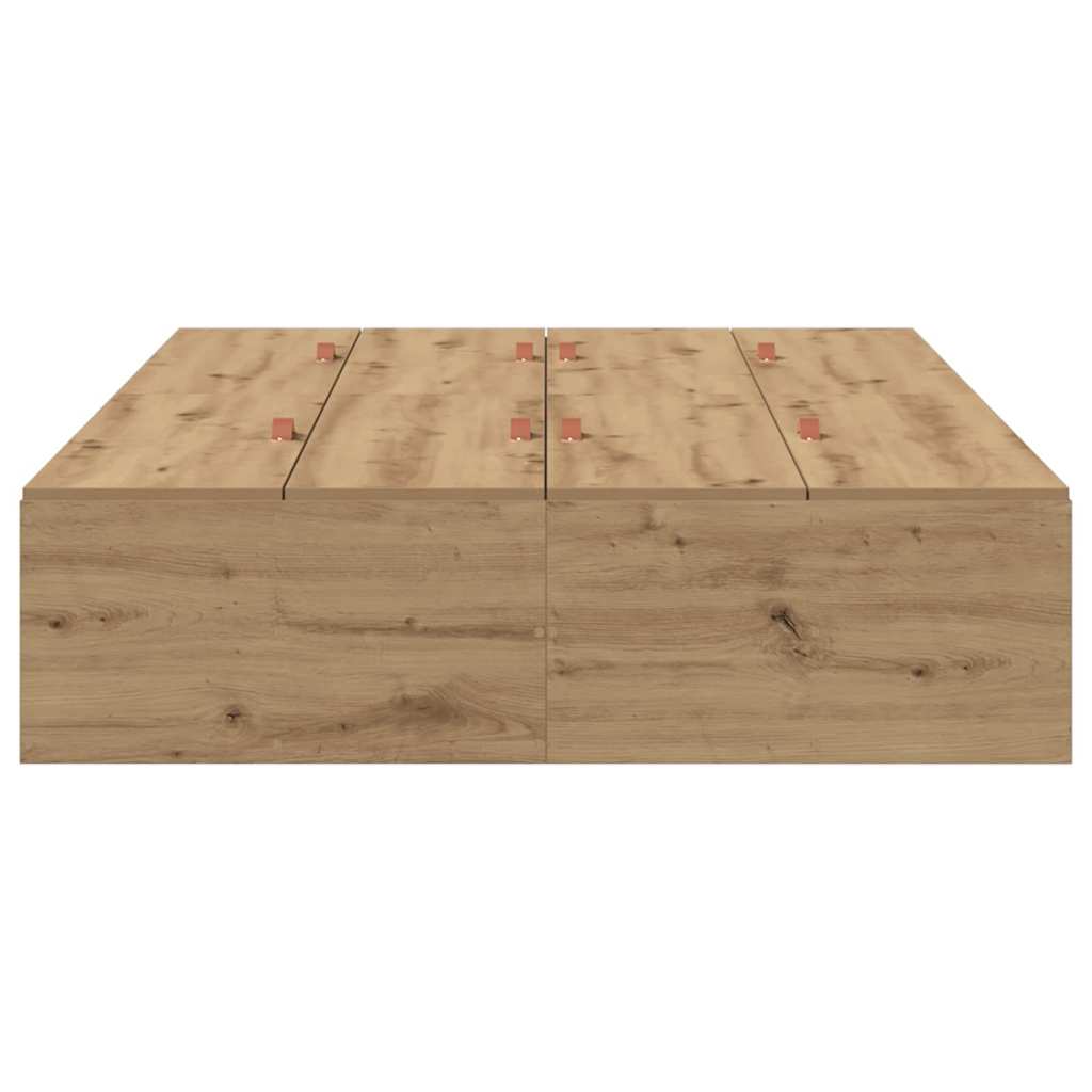 Bettgestell Artisan-Eiche 120 x 190 cm Holzwerkstoff