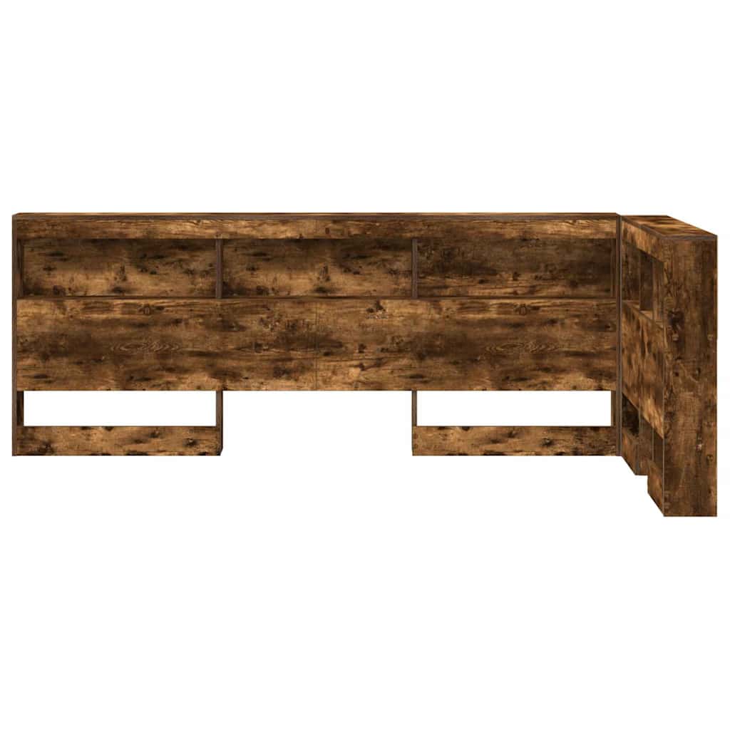 Stauraum-Kopfteil mit Regal Räuchereiche 80 cm Holzwerkstoff