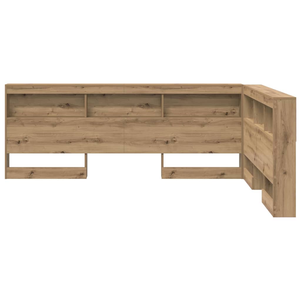 Stauraum-Kopfteil mit Regal Artisan-Eiche 150 cm Holzwerkstoff