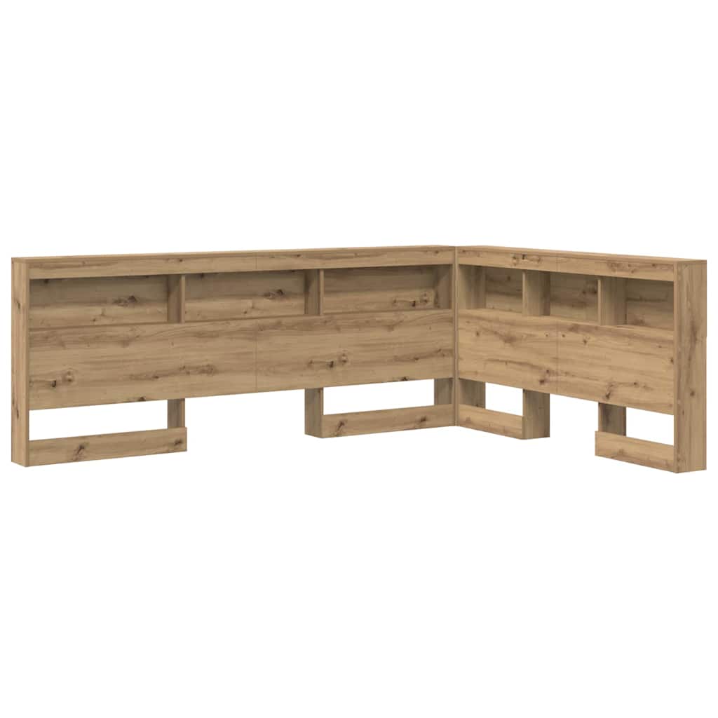 Stauraum-Kopfteil mit Regal Artisan-Eiche 160 cm Holzwerkstoff